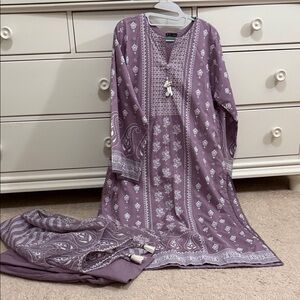 Junaid jamshed lawn 3pcs suit